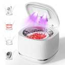 2025 upgraded 3-in-1 version Ultrasonic Retainer Cleaner Machine, degassing technology+ultrasonic+UV, with a 5-fold increase in cleaning efficiency for Dentures, Mouth Guards, Braces, Jewelry