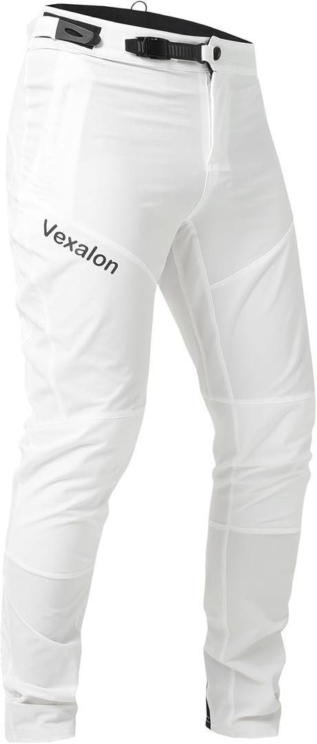 Mountain Bike PantsBMX Riding Pants for Mens, Quick-Dry Lightweight Breathable Cycling Bicycle Downhill Bike Pants (36, White)