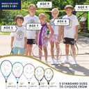Kids Tennis Racket with Training Videos Aluminum Youth Tennis Racket with Neoprene Handle for Children Age 5-12 Learn Faster and Play Better by Street Tennis Club, Boys, 19