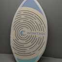 Skimboard with EVA Grip Pad and High Gloss Clear Coat, Wooden Skim Boards for Kids Young and Adults (35", Blue&Teal)