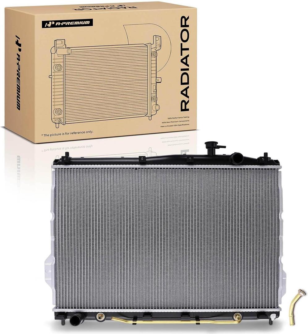 A-Premium Engine Coolant Radiator with Transmission Oil Cooler Compatible with Hyundai Veracruz 2007 2008 2009 2010 2011 2012 V6 3.8L Automatic Transmission, Replace# 8012959, 253103J100