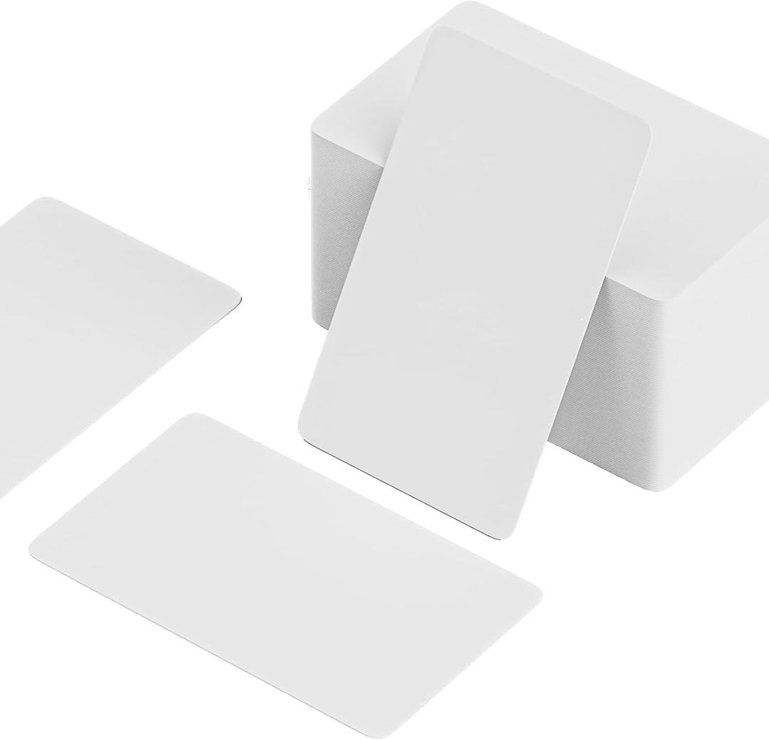 300 PCS Blank Index Cards Flash Cards for Studying Business 3.5x2 inches Card Stock Paper Round Corner Blank Kraft Paper Note Card (White