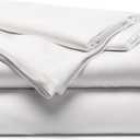 Cariloha Resort 4-Piece Sateen Sheet Set | White | Split King | Cooling Sheets for Hot Sleepers