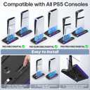 Tokluck PA5/Slim/Pro Cooling Station with Auto Turbofan & 3-Level Speed, PA 5 Vertical Stand Cooling Fan Station with Controller Charger, Accessories Base Cooler Docking Station, Purple