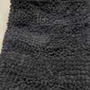 H.VERSAILTEX 2 Piece Bathroom Set Bathroom Rugs Bath Mats Sets Super Absorbent Chenille Striped Bath Mats Non Skid Machine Wash Dry Rugs for Bathroom Floor(Jet Black, 47 x 17 Plus 17 x 24 - Inches)