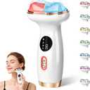 7-in-1 Cold Heated Facial Massager, Red Light Therapy for Face, Portable Microcurrent Facial Device, Cold Face Depuffer to Shaping and Reduce Swelling,Can Tightening Lifting Electric Gua Sha