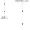 Podium Stand, Lecterns & Podiums, Acrylic Podium, Portable Podium Stand, Adjustable Angles with Metal Base, Podium for Classroom, Church, Weddings, Speech, 16" L x 12" W x 46" H, Clear