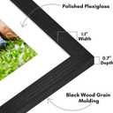 Americanflat 22x28 Poster Frame with Polished Plexiglass - Use as 18x24 Frame with Mat - Hudson Collection - Wide Picture Frames for Wall Display - Black