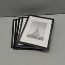upsimples 9x12 Picture Frame Set of 5, Display Pictures 6x8 with Mat or 9 x 12 Without, Wall Gallery Photo Frames, Black