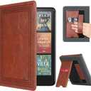 CoBak Case with Stand for Kindle Paperwhite 12th Gen 2024 Released (7") & Kindle Colorsoft Signature Edition - Durable PU Leather Cover with Auto Sleep Wake, Card Slot, Hand Strap Feature, Vintage