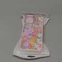 J.west Magnetic for iPhone 16 Case Compatible with Magsafe,Garden Floral Metal Kickstand Shockproof Silicone Bumper Cute Floral Flowers Phone Case Cover Pink 6.1 Pack of 2