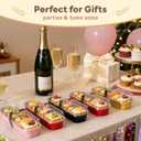 YQER 120 Pack Mini Loaf Pans with Lids and Spoons, 4-Color Assorted Aluminum Foil Baking Cake Tins (Black, Pink, Red, Yellow) - 6.8oz Disposable Mini Cake Pans for Baking, Gifting & Parties