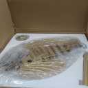 20" Gold Fandelier Ceiling Fan with Light, Gold Crystal Chandelier Ceiling Fans with Lights and Remote Control, Mid Century Enclosed Caged with 6 Speeds for Bedroom, Nursery, Living Room