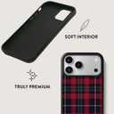 Magnetic for iPhone 17 Pro Case, Reinforced Frame and Cushioning Design (Red Plaid Printed, iPhone 17 Pro)