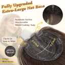 16 Inch Wavy Hair Topper Full Coverage Hair Pieces for Women with Thinning Hair- Natural Blending Curls Handtied Lace Hairline Easy to Wear Seamless Fit,Caramel Latte Ombre