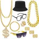 Hip Hop Costume Kit 80s 90s Rapper Accessories