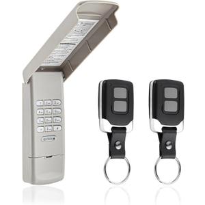 Garage Door Opener Keypad with 2 Garage Door Opener Remote for Liftmaster Chamberlain Craftsman Remote Keypad 877MAX 893LM 893Max 971LM 371LM, Purple Yellow Red Orange Learn Button