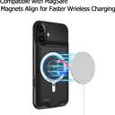 Battery Case for iPhone 17, Upgraded 10000mAh Pack Rechargeable Charger Case Support Carplay with Wireless Charging Compatible for iPhone 17 (6.3 inch) External Battery Charging Cover (Black)