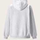 Women's Vintage Long Sleeve Loose Hoodie Drop Shoulder Thermal Casual Sweatshirt with Pocket (M)