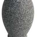 Resin Cemetery Vase Grave Decorations Floral Holder for Fresh or Artificial Flowers with Floral Foam and Long Metal Spike Memorial Gift (C-7 Grey)