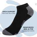 Comfoex 10 Pairs Boys Socks Low Cut Ankle Socks For Kids 8-10 4-6 6-8 Years Old Short Athletic Socks With Cushioned Sole (Black, S)
