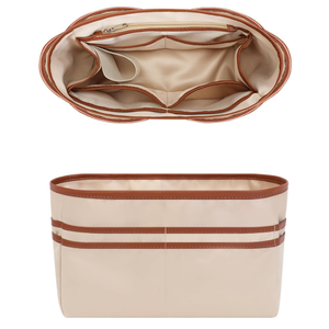 GIVLEFLY Small Purse Organizer Insert with Multiple Inner & Outer Pockets, Lightweight Handbag Organizer Divider with Card Slots, Tote Bag Organizer for Shoulder Bags，Beige