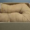Blazing Needles Microsuede Tufted Bench Cushion, 46" x 19", Camel