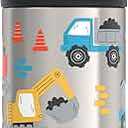 THERMOS FUNTAINER Water Bottle with Straw - 12 Ounce, Construction Site - Kids Stainless Steel Vacuum Insulated Water Bottle with Lid