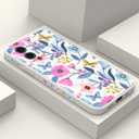 for Motorola Moto G 5G 2023 Case, Flower Pattern Slim Case Soft Silicone Protective for Moto G 5G 2023 Phone Cover, Flower Rice White