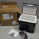 Skincare Fridge - 4L Mini Fridge with Thousand-layer Mirror of 12 Color Adjustable LED Lights, Cooler and Warmer, Beverage Cooler for Bedroom, Gaming Room, Office and Car, Black