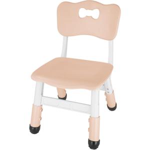 FUNLIO Adjustable Kids Chair (1pc), 3 Level Height Adjustable Toddler Chair for Ages 3-8, Sturdy Child Chairs with Maximum Bearing 220lbs, for Classrooms/Daycares/Homes, CPC & CE Approved - Natural