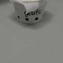 HAOTOP Garlic Keeper with Crystal Lid, 12.5 oz Ceramic Garlic Saver Container for Countertop, Farmhouse Kitchen Decor (Gold)