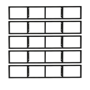 4Pcs DVD Shelves Wall Mount Media Storage Rack CD DVD Organizer Metal Shelf 34 Inch Cube Storage Media Shelf and Video Game Organizer, Cube Organizer Shelves Floating Shelves for Wall (4PCS-BLACK)