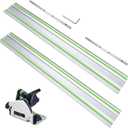 110" Guide Rail for Festool Track Saw TS-55/TS-75/TS-60: 55"x2 Rail Track with 13.4" Connectors for Festool, FS-1400/2 Guide Rail, Heavy-Duty System for Precise Longer Woodworking Cuts