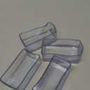 2x4 Wood Post End Cap - 4Pcs 1.57x 3.15Post caps (1-1/2" x 3-1/7") PVC Floor Protector,Waterproof and Anti-Friction,Suitable for Table Legs, Chair Legs, armrests and Other Wood,Transparent