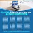 Upgraded W10837249 Dishwasher Lower Spray Arm Replacement for Whirlpool Dishwasher, Lower Wash Arm Fits WDT750SAHZ0 WDTA50SAHZ0 WDT970SAHZ0, Replaces W10629546 AP5988717 PS11727921 W10838302