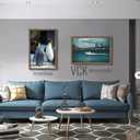 VCK 20x30 Frame for Poster & Picture - Brown Walnut 3 pk, Natural Wood Grain Solid Wood Wall Gallery Frame