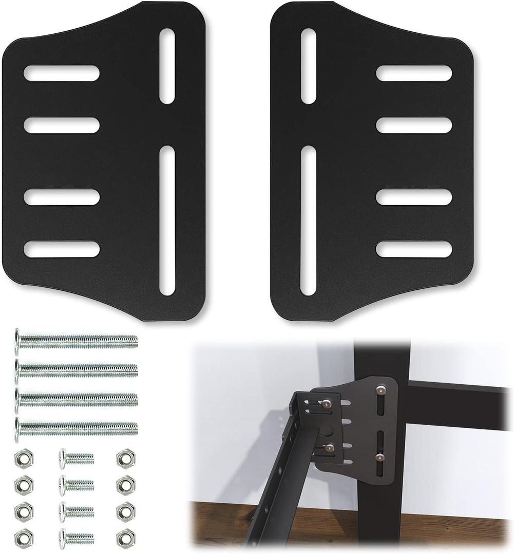 2 PCS Bed Frame Brackets Modi-Plate Bed Frame Adapter/Connector, Heavy Duty Bed Frame Modification to Connect Headboard Footboard (Full)