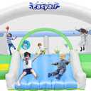 Inflatable Big Bounce House for Kids, Bouncy Castle with Slide, 14.3 x 12.5 x 7.5 feet