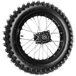 90/100 14" Rear Wheel Tire and Rim Inner Tube with 15mm Bearing Assembly Fit For 110-125cc Dirt Pit Bikes, (3.5-14) 1.85x14, Black (15MM)