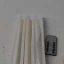 Flameless Taper Candles, 9.6" Real Wax Battery Operated, 3 Pack Led Candles with 3D Wick, Flickering, Ivory
