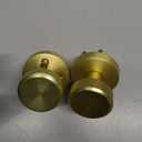 Gold Door Knob Interior, Privacy Door Knobs Door Handles for Bath and Bed, Heavy Duty Door Knob with Lock (Satin Brass)