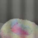 JOLLYVOGUE Calming Small Dog & Cat Bed for Indoor Cats - 20 inches Washable Donut Bed for Kittens & Puppies, Anti-Anxiety Round Fluffy Plush Pet Beds (Fits up to 15 lbs, Rainbow)