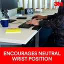3M Gel Wrist Rest for Standing Desks, Wraps Around Edge of Desk for Comfort, Non-Slip Back Stays in Place (WR200B), 30"