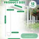 Yinkin 12 Pcs Patio Hook Flat 3 x 8 Inch String Light Hangers Plastic White Aluminum Hooks Wind Chimes Hanging for Solid Insulated Roof Patio Covers String Lighting and Lightweight Decoration