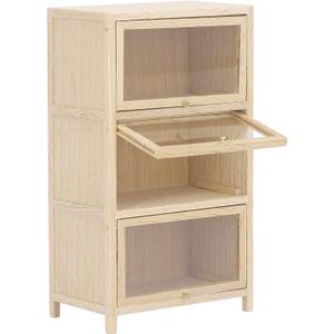 1/12 Dollhouse Shelf, Wooden Dollhouse Bookshelf Cabinet, Miniature Furniture Display Shelf for Dollhouse Furniture Decoration Dollhouse Accessories