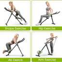 4 in 1 ab machine for stomach workout, adjustable ab trainer machine with LCD Monitor, Foldable ab workout machine With Knee and Back Protection, Load Capacity 400 LBS, Unisex, Green