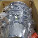 Chrome Plastic Rear Wheel Axle Hub Cover Kit 33mm Screw-On Lug Nut Covers Set of 4 for Semi Truck Wheels