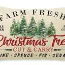 Fahrendom Christmas Tree Lumbar Decorative Rectangle Pillow Cover 12 x 20, Xmas Farm Fresh Porch Patio Outdoor Pillowcase, Farmhouse Winter Holiday Sofa Couch Cushion Case Home Decor