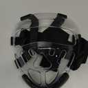 Clear Face Guard for Kick-Boxing and Martial Arts Competition High Protections Detachable PC Construction Removable Face Protector